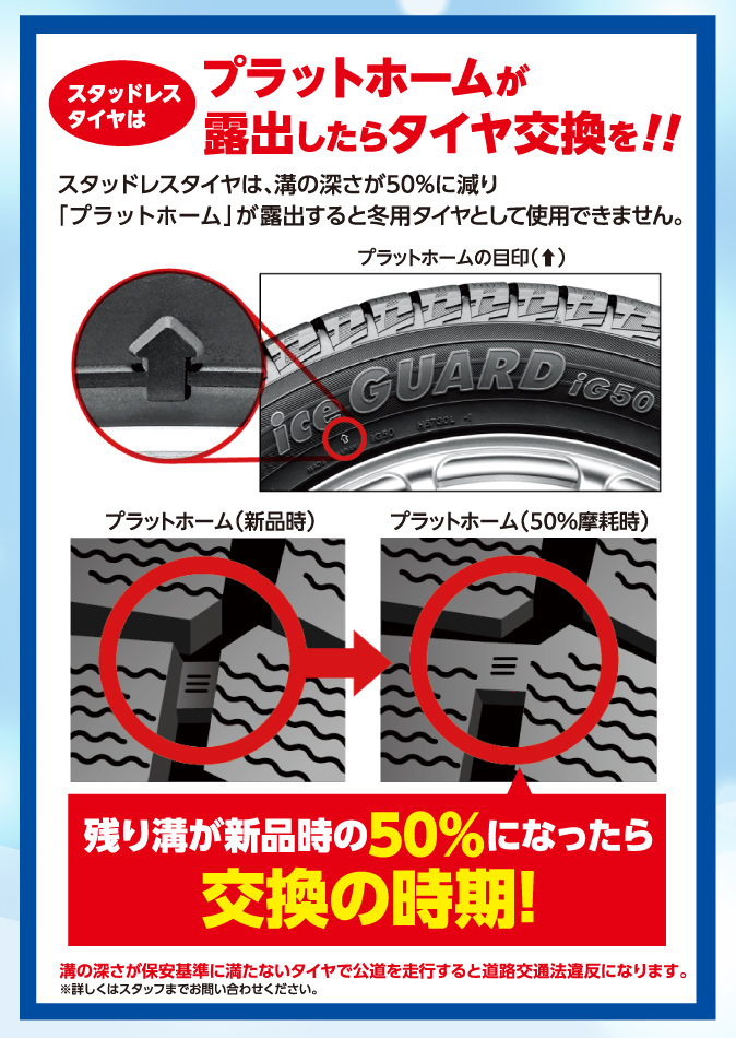 スタッドレスタイヤ交換時期